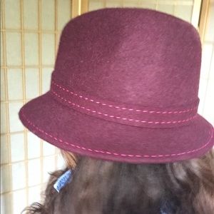 Nordstrom Brand Burgundy 100% wool hat. Beautiful